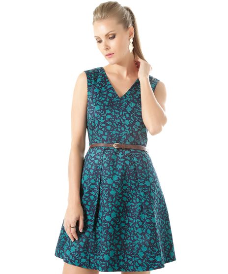 Vestido-Estampado-Floral-com-Cinto-Azul-Marinho-8366831-Azul_Marinho_1