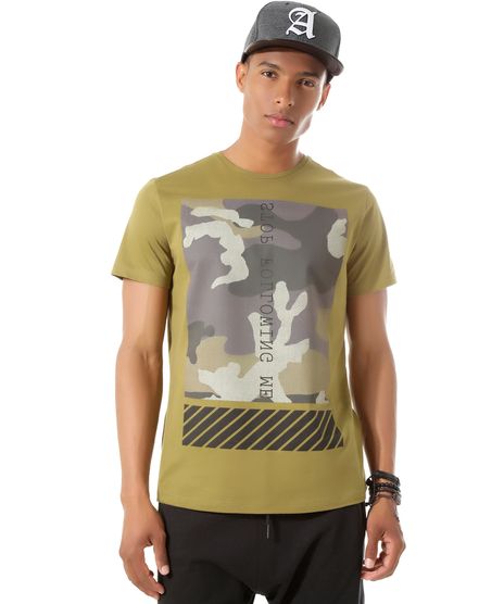 Camiseta--Stop-following-me--Verde-Militar-8424165-Verde_Militar_1