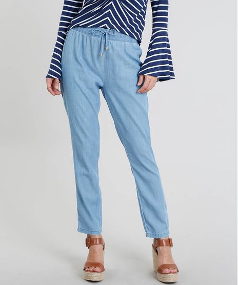 Calca-Jeans-Feminina-Jogger-com-Cordao-Azul-Claro-9269737-Azul_Claro_1