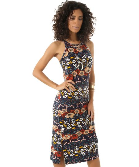 Vestido-Midi-Estampado-Floral-Azul-Marinho-8422059-Azul_Marinho_1