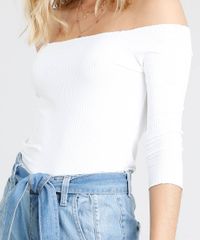 Blusa-Feminina-Cropped-Canelado-Ombro-a-Ombro-Manga-3-4-Off-White-9424215-Off_White_4