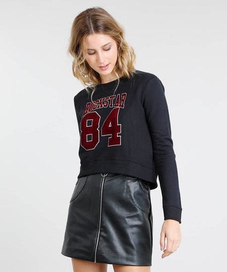 Blusao-Feminino-Cropped--Rockstar--em-Moletom-Preto-9461074-Preto_1 Blusao-Feminino-Cropped--Rockstar--em-Moletom-Preto-9461074-Preto_1
