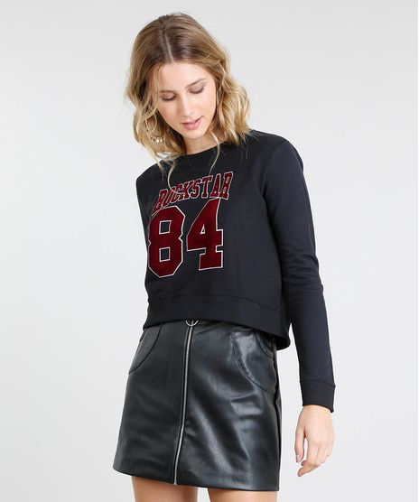 Blusao-Feminino-Cropped--Rockstar--em-Moletom-Preto-9461074-Preto_1