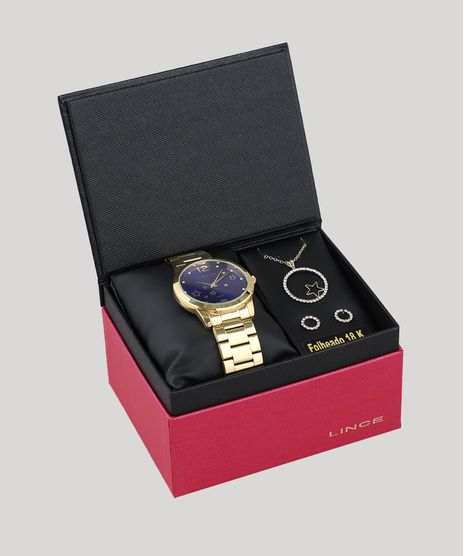 Kit-de-Relogio-Analogico-Lince-Feminino---Brinco---Colar---LRGH092L-KV67D2KX-Dourado-9527472-Dourado_1