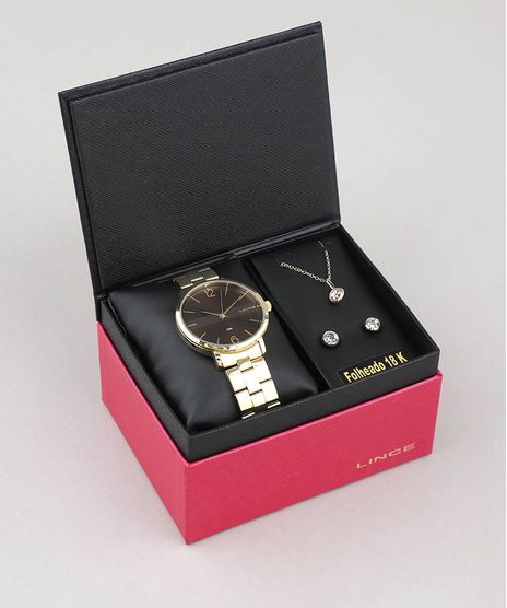 Kit-de-Relogio-Analogico-Lince-Feminino---Brinco---Colar---LRGJ074L-KD98N2KX-Dourado-9527475-Dourado_1