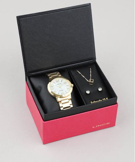 Kit-de-Relogio-Analogico-Lince-Feminino---Brinco---Colar---LRGH087L-KV45B2KX-Dourado-9527523-Dourado_1