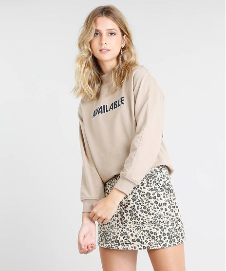 Blusao-Feminino--Available--Gola-Alta-em-Moletom-Bege-9469441-Bege_1