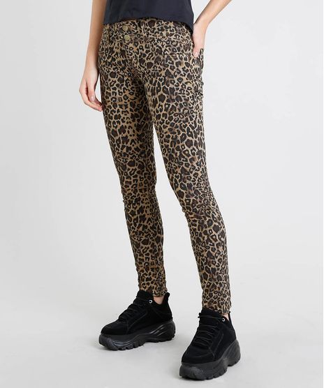 Calca-de-Sarja-Sawary-Super-Skinny-Pull-Up-Estampada-Animal-Print-Bege-Escuro-9485158-Bege_Escuro_1