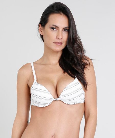 Kit de 2 Sutiãs Push Up com Bojo Multicor Menor preço em Kit de 2 Sutiãs Push Up com Bojo Multicor