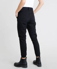 Calca-de-Sarja-Feminina-Jogger-com-Bolsos-Preta-9453698-Preto_2