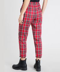 Calca-Feminina-Jogger-Estampada-Xadrez-Vermelha-9402259-Vermelho_2
