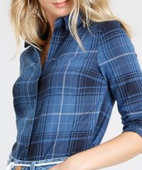 Camisa-Feminina-Estampada-Xadrez-com-Bolso-Manga-Longa-Azul-9369617-Azul_4 Camisa-Feminina-Estampada-Xadrez-com-Bolso-Manga-Longa-Azul-9369617-Azul_4