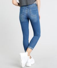 Calca-Jeans-Feminina-Cropped-com-Cinto-Animal-Print-Azul-Medio-9463402-Azul_Medio_2
