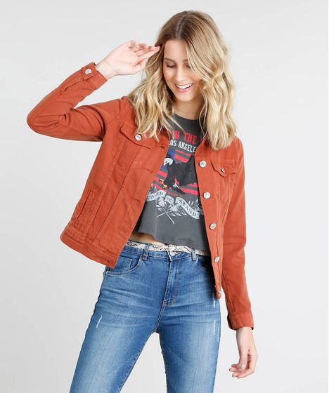 jaqueta laranja feminina