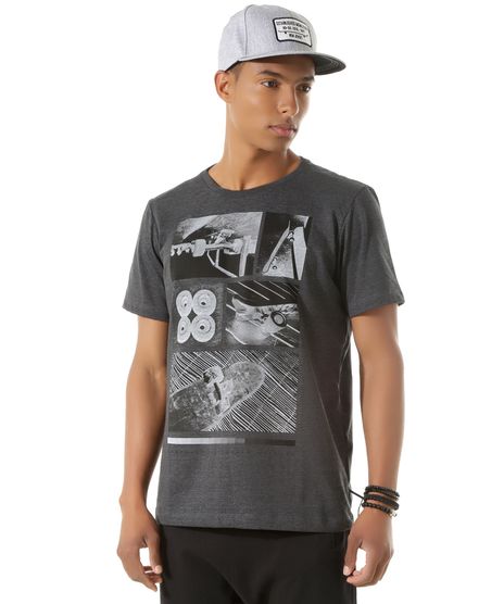 Camiseta-com-Estampa-de-Skate-Cinza-Mescla-8438278-Cinza_Mescla_1