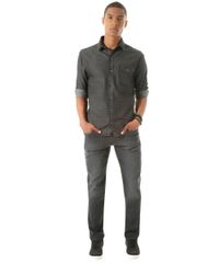 Camisa-Jeans-Estampada-de-Poa-Preta-8357344-Preto_3