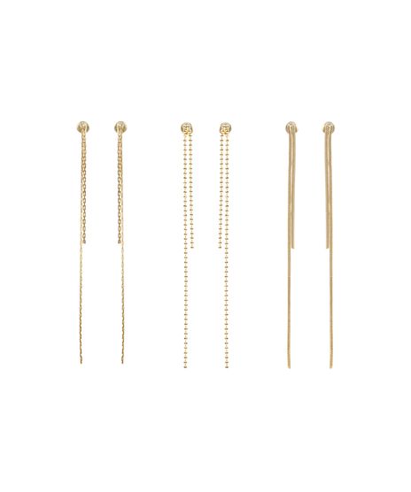 Kit-de-3-Brincos-com-Franjas-Dourado-8404751-Dourado_1