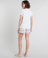 Pijama-Feminino-Monstrinho-com-Bolso-e-Pompom-Manga-Curta-Cinza-Mescla-Claro-9376675-Cinza_Mescla_Claro_2
