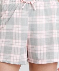 Pijama-Feminino-Monstrinho-com-Bolso-e-Pompom-Manga-Curta-Cinza-Mescla-Claro-9376675-Cinza_Mescla_Claro_4