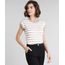 Blusa-Feminina-Listrada-em-Trico-Manga-Curta-Decote-Redondo-Kaki-9362556-Kaki_1