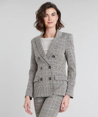 Blazer-Feminino-Transpassado-Estampado-Xadrez-com-Bolsos-Kaki-9380046-Kaki_1 Blazer-Feminino-Transpassado-Estampado-Xadrez-com-Bolsos-Kaki-9380046-Kaki_1