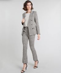 Blazer-Feminino-Transpassado-Estampado-Xadrez-com-Bolsos-Kaki-9380046-Kaki_3 Blazer-Feminino-Transpassado-Estampado-Xadrez-com-Bolsos-Kaki-9380046-Kaki_3