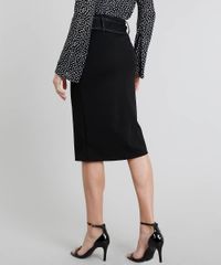 Saia-Lapis-Feminina-com-Pespontos-e-Cinto-Preta-9447979-Preto_2