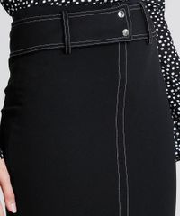 Saia-Lapis-Feminina-com-Pespontos-e-Cinto-Preta-9447979-Preto_4