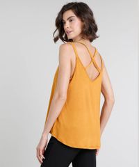 Regata-Feminina-com-Alcas-Cruzadas-Decote-V-Mostarda-9334740-Mostarda_2
