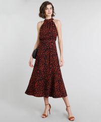 Vestido-Feminino-Midi-Halter-Neck-Estampado-Animal-Print-com-Botoes-Preto-9375379-Preto_3