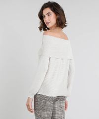 Blusa-Feminina-em-Trico-Ombro-a-Ombro-Manga-Longa-Kaki-9342305-Kaki_2