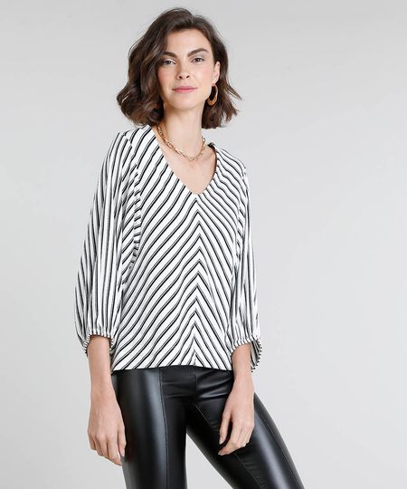 Blusa-Feminina-Ampla-Listrada-Manga-3-4-Decote-V-Off-White-9425259-Off_White_1 Blusa-Feminina-Ampla-Listrada-Manga-3-4-Decote-V-Off-White-9425259-Off_White_1