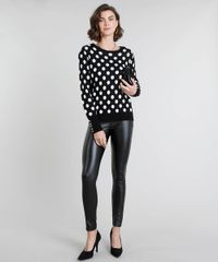 Sueter-Feminino-Estampado-em-Trico-de-Poa-com-Perola-Decote-Redondo-Preto-9360248-Preto_3