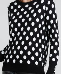 Sueter-Feminino-Estampado-em-Trico-de-Poa-com-Perola-Decote-Redondo-Preto-9360248-Preto_4