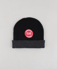 Gorro-Infantil--Yeah---em-Trico-Preto-9358530-Preto_1