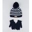 Kit-de-Gorro-Infantil-Listrado-com-Pompom---Luva-em-Trico-Azul-Marinho-9358482-Azul_Marinho_1