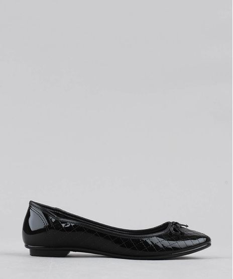 Sapatilha-Feminina-Bico-Redondo-Moleca-Matelasse-em-Verniz-Preta-8166713-Preto_1