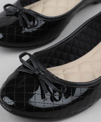 Sapatilha-Feminina-Bico-Redondo-Moleca-Matelasse-em-Verniz-Preta-8166713-Preto_2