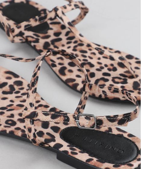 rasteirinha animal print