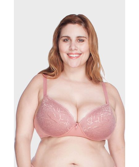 Sutiã com Detalhes em Renda Bojo Plus Size Menor preço em Sutiã com Detalhes em Renda Bojo Plus Size