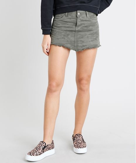 Short-Saia-de-Sarja-Feminino-Estampado-Camuflado-Verde-Militar-9548574-Verde_Militar_1