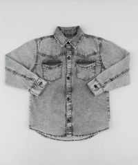 Camisa-Jeans-Infantil-com-Bolsos-Manga-Longa-Preta-9460120-Preto_1