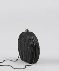 Bolsa-Redonda-Feminina-Pequena-de-Palha-com-Alca-de-Metal-Preta-9430618-Preto_4