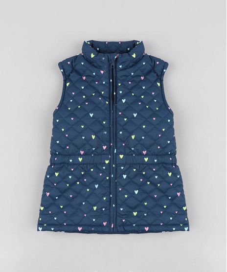 Colete-Infantil-Puffer-Matelasse-Estampado-de-Coracao-Azul-Marinho-9345387-Azul_Marinho_1
