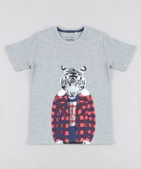 Camiseta-Infantil-Tigre-Manga-Curta-Gola-Careca-Cinza-Mescla-9438467-Cinza_Mescla_1