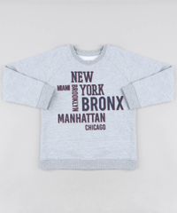 Blusao-Infantil--New-York--em-Moletom-Gola-Careca-Cinza-Mescla-9455994-Cinza_Mescla_1