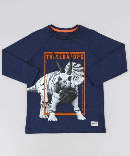 Camiseta-Infantil-Dinossauro-Manga-Longa-Gola-Careca-Azul-Marinho-9440140-Azul_Marinho_1