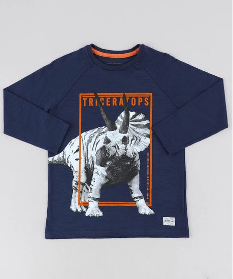 Camiseta-Infantil-Dinossauro-Manga-Longa-Gola-Careca-Azul-Marinho-9440140-Azul_Marinho_1