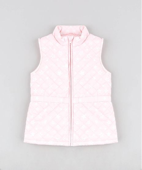 Colete-Infantil-Puffer-Matelasse-Estampado-de-Estrelas-Rosa-Claro-9344149-Rosa_Claro_1