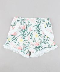 Short-Infantil-Estampado-Floral-com-Babado-em-Moletom-Branco-9205063-Branco_1